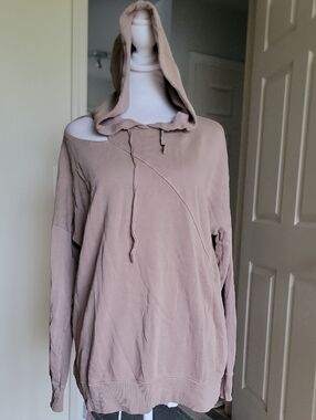 Bobi Women’s Hooded Pullover Sweatshirt - Taupe